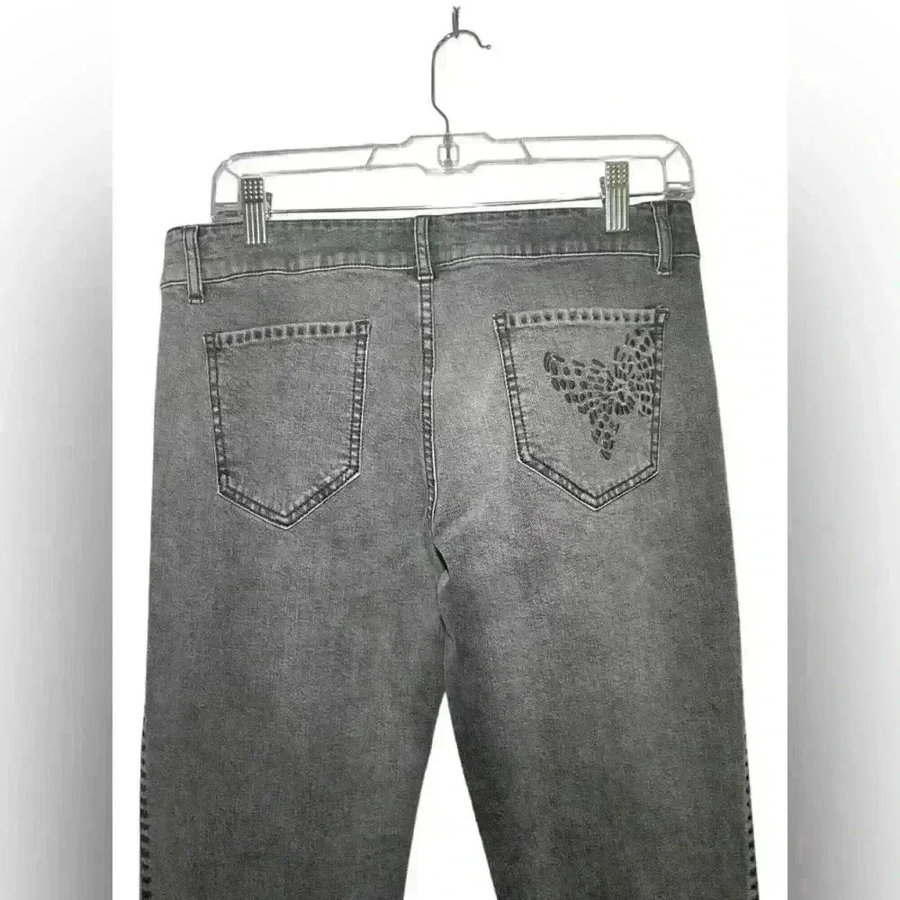 Stella McCartney Vintage Gray Butterfly Pocket Jeans Size 42 EU / US 6 - Picture 4 of 6
